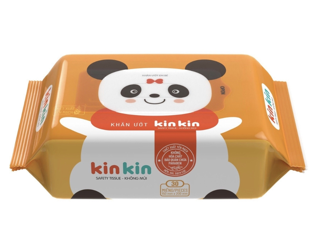 Khăn ướt KinKin không mùi 30 miếng