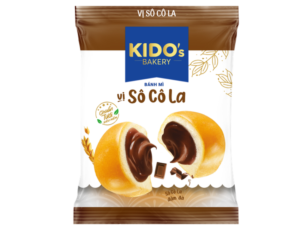 Bánh mì vị socola Kido's Bakery gói 55g