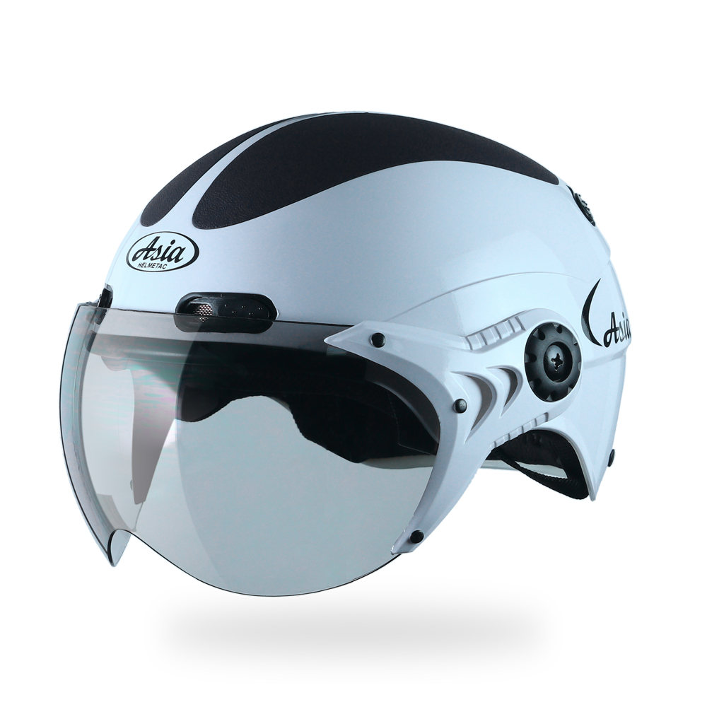 Mũ bảo hiểm nửa đầu Asia MT-118K Trắng bóng (Liên hệ nhận báo giá)