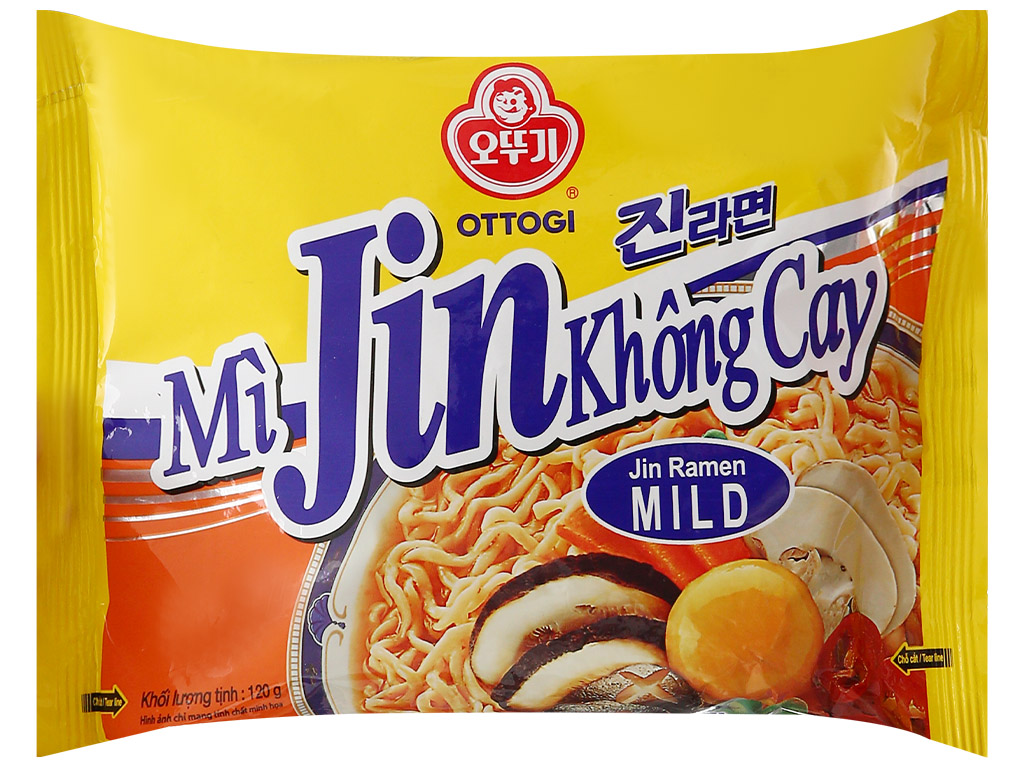 Mì Jin Ramen không cay Ottogi gói 120g