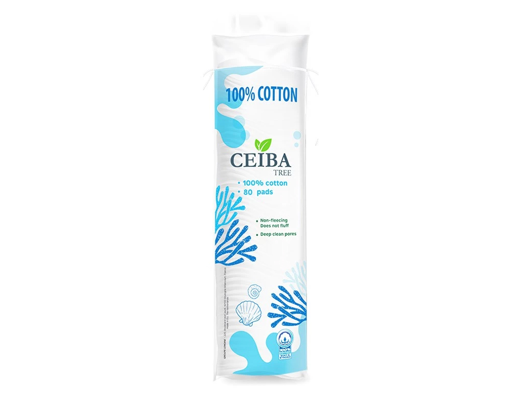 Bông tẩy trang Ceiba Cotton siêu tiết kiệm dung dịch 80 miếng