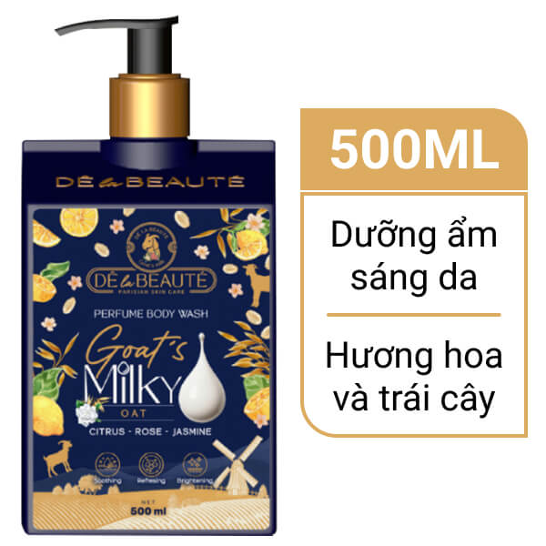 Sữa tắm DÊ la BEAUTÉ Goat's Milky Oat yến mạch hương nước hoa 500ml