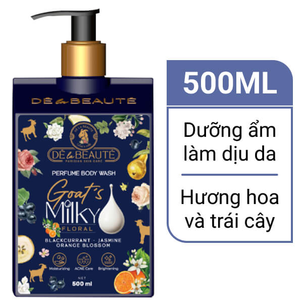 Sữa tắm DÊ la BEAUTÉ Goat's Milky Floral hương hoa 500ml