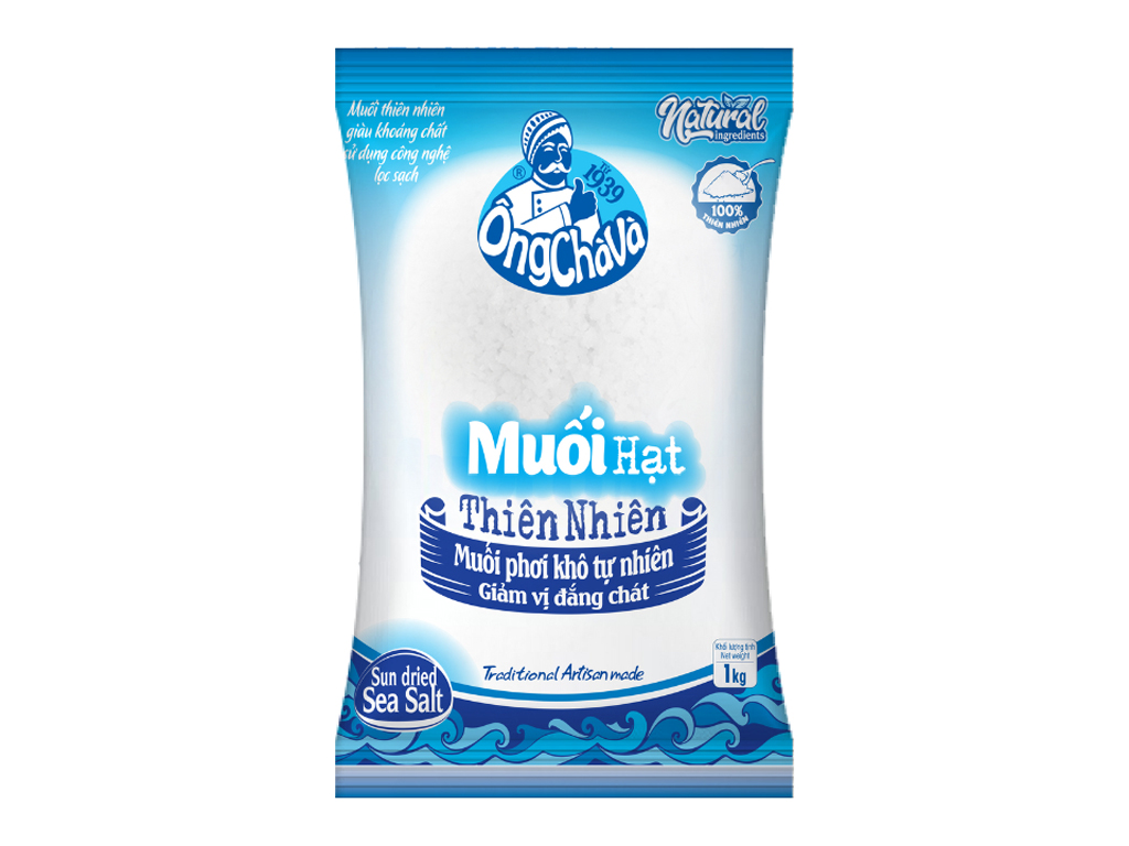 Muối hạt thiên nhiên Ông Chà Và gói 1kg