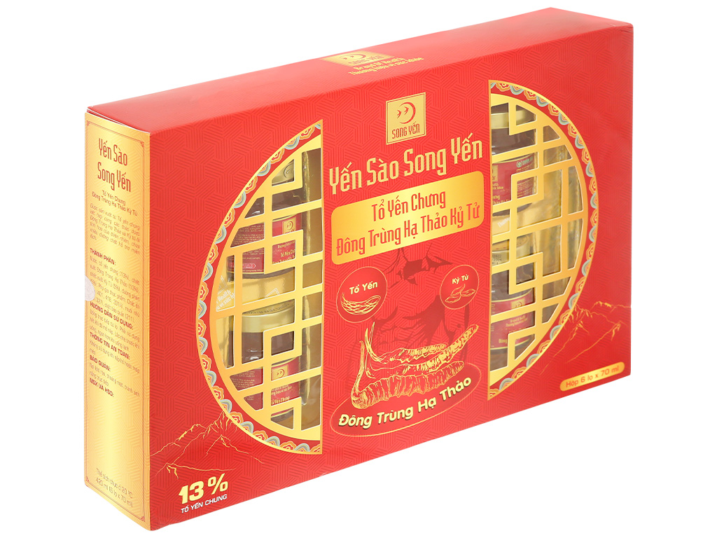 Hộp 6 hũ nước yến nhân sâm Song Yến 70ml