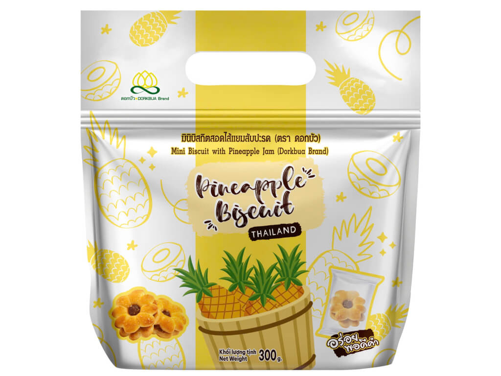 Bánh quy mini nhân mứt dứa Dorkbua gói 300g
