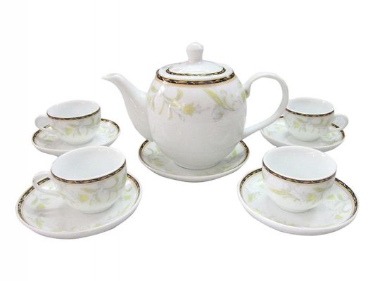 Bộ bình trà Bát Tràng Hoa Dây Vàng (Liên hệ nhận báo giá)