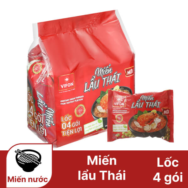 Lốc 4 gói miến lẩu Thái Vifon 60g