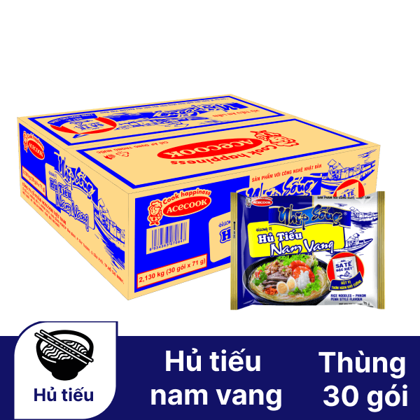 Thùng 30 gói hủ tiếu Nam Vang Nhịp Sống 70g