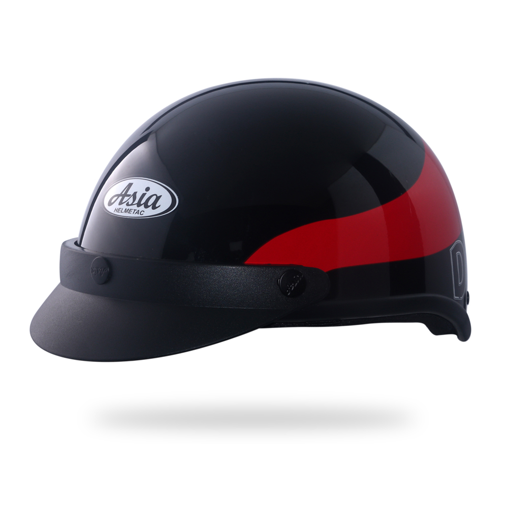 Mũ bảo hiểm nửa đầu Asia MT-105 3M đen - đỏ bóng (Liên hệ nhận báo giá)