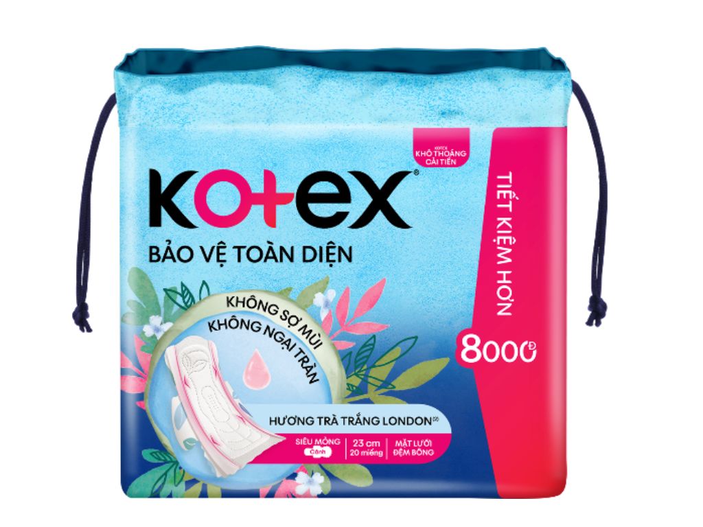 Băng vệ sinh Kotex khô thoáng siêu mỏng cánh 16 miếng