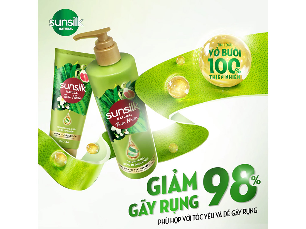 Dầu xả Sunsilk Natural ngăn gãy rụng tóc 330ml