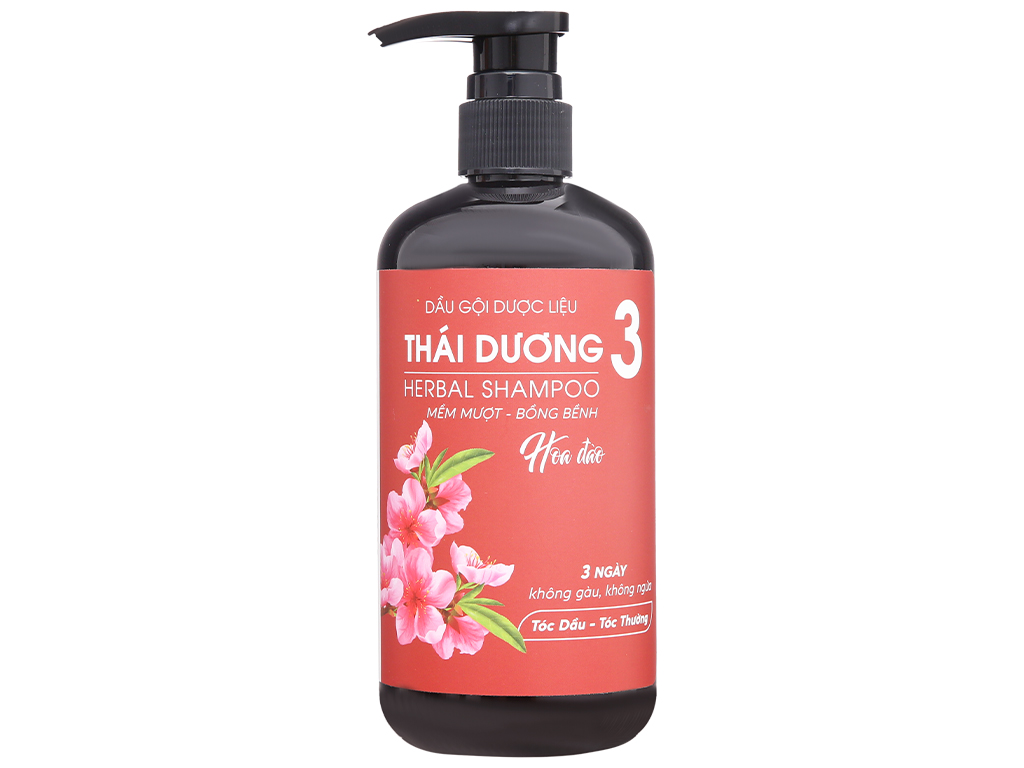 Dầu gội dược liệu Thái Dương 3 sạch gàu hương hoa anh đào 500ml