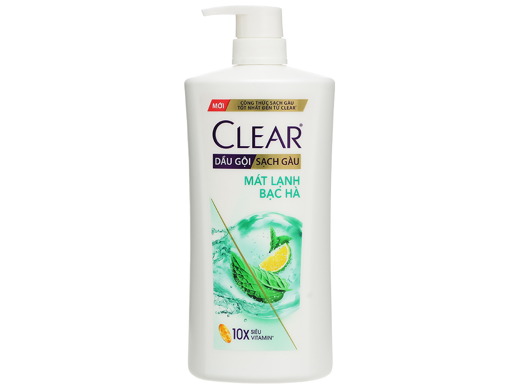Dầu gội sạch gàu Clear mát lạnh bạc hà 854ml