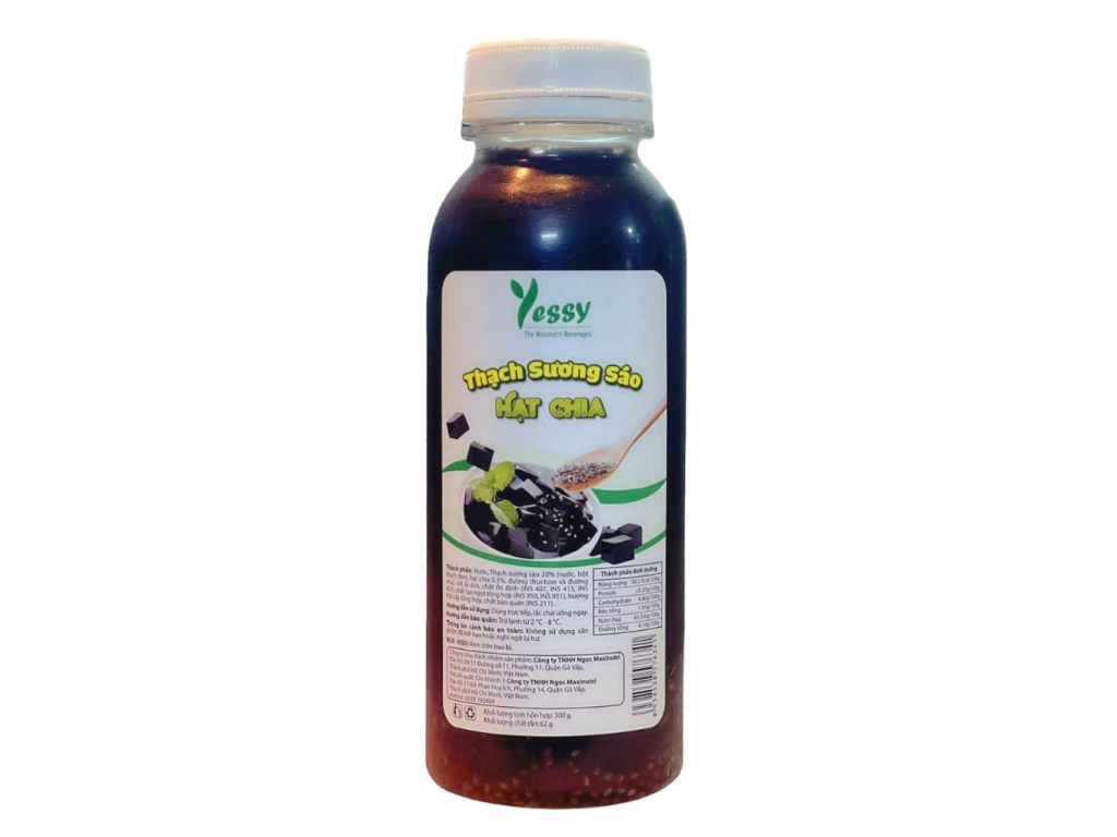 Thạch sương sáo hạt chia Yessy chai 300ml