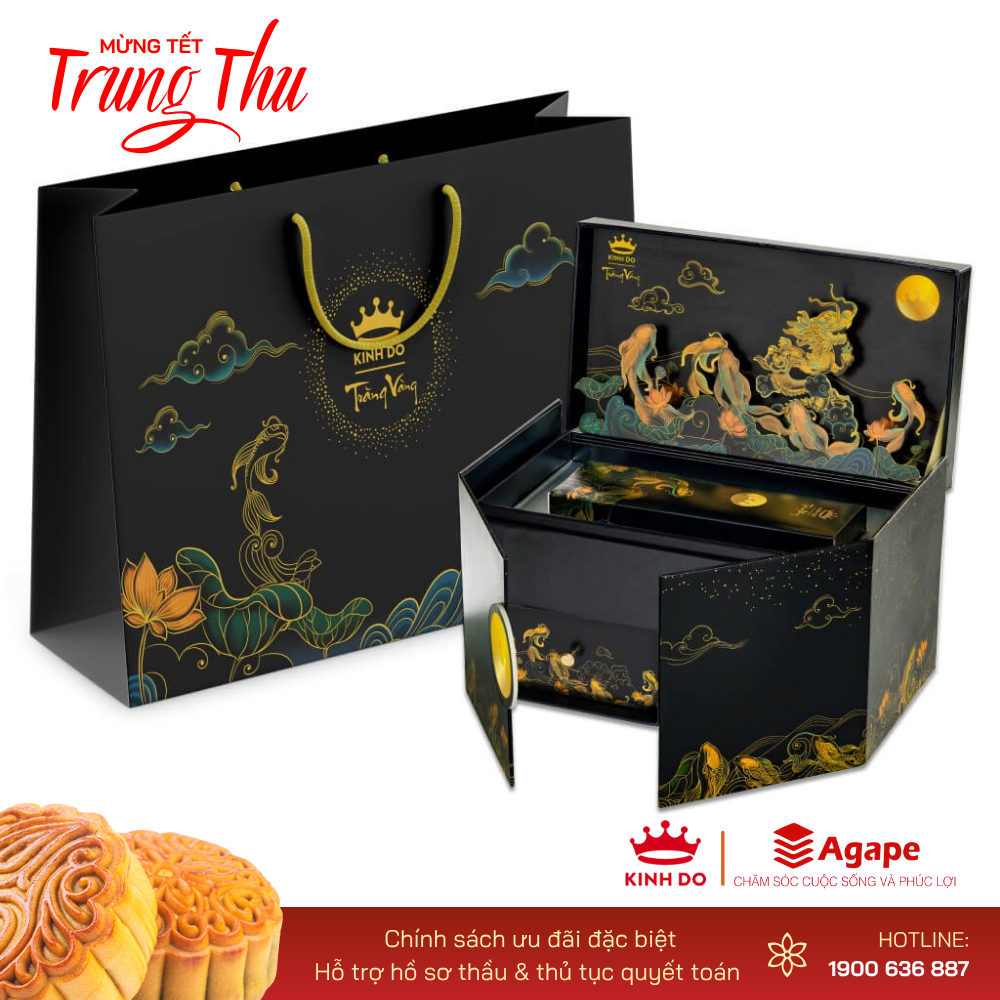 Trăng vàng LONG NGƯ VỌNG NGUYỆT (2 bánh x 160g)
