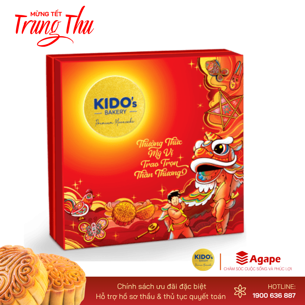 KIDO - Mỹ Vị An Khang ĐỎ (5 bánh x 150g)500,