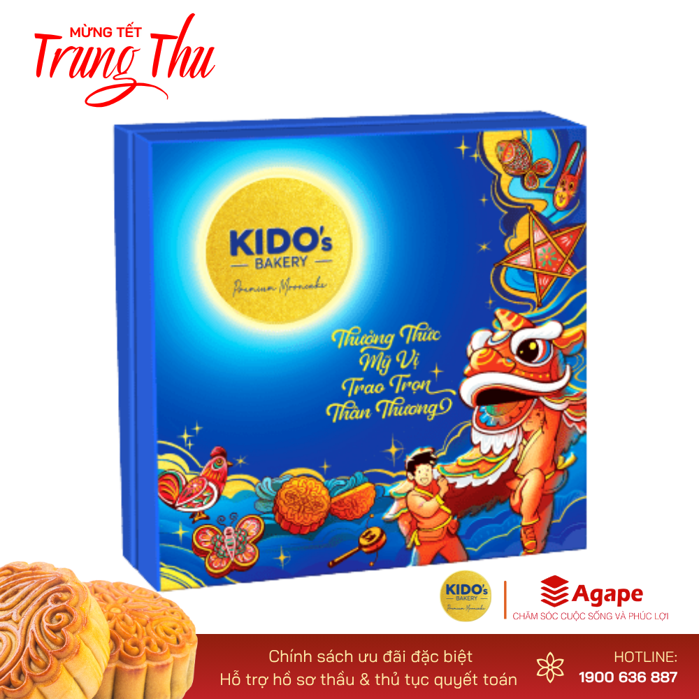 KIDO - Mỹ Vị An Khang XANH (5 bánh x 150g)