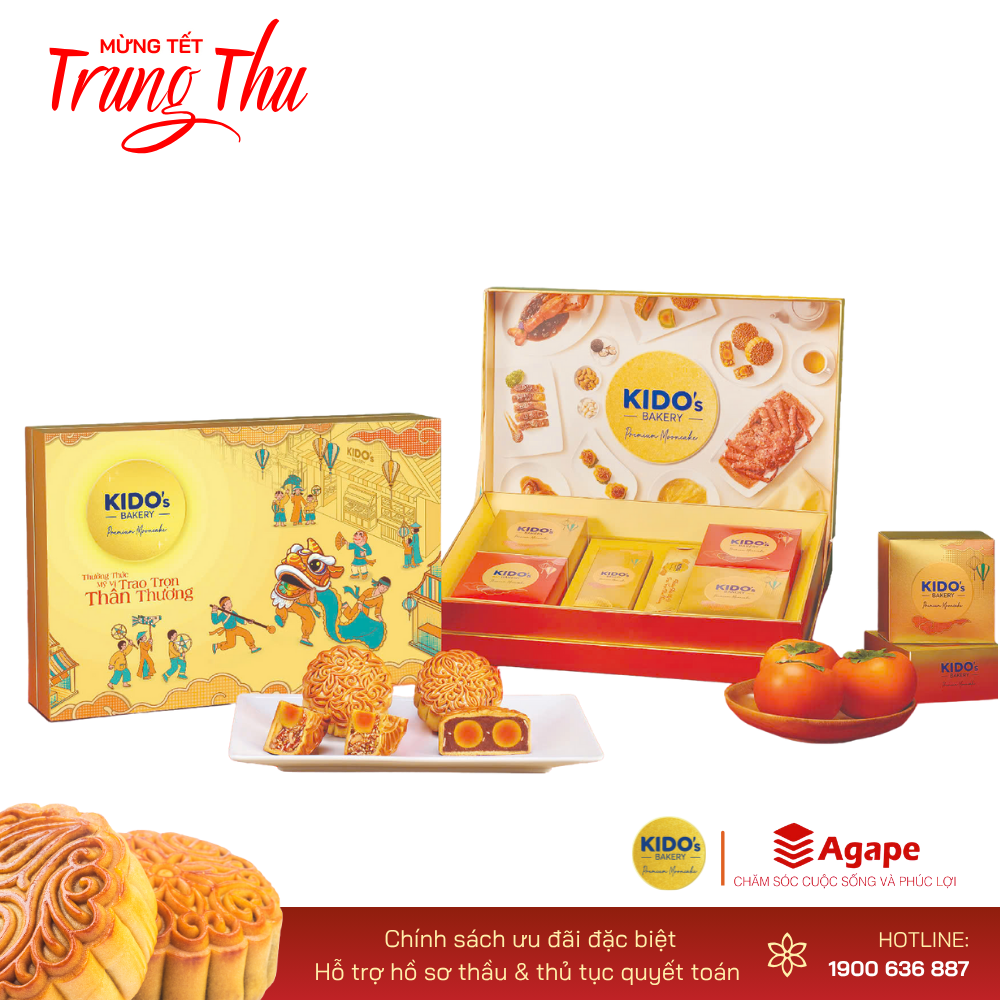 KIDO - Mỹ Vị Thịnh Vượng VÀNG (4 bánh x 210g)