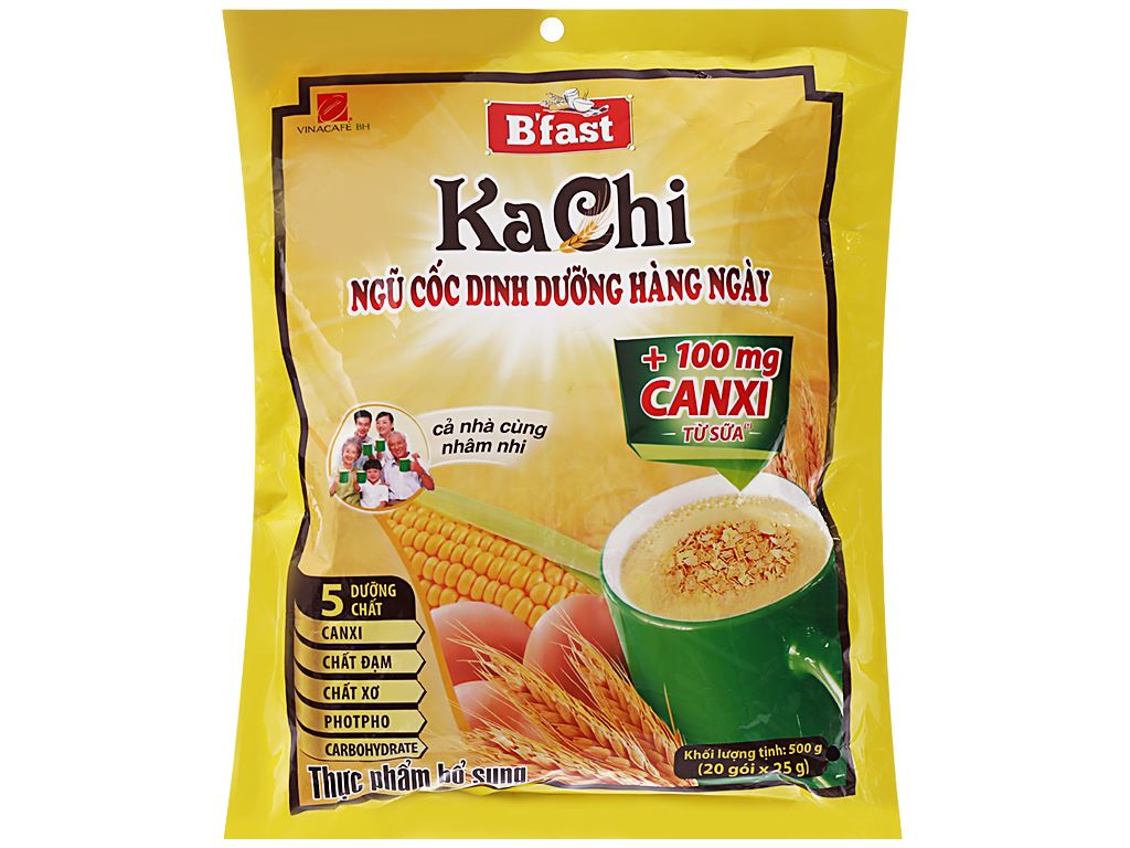Ngũ cốc dinh dưỡng VinaCafé B'fast Kachi bịch 500g