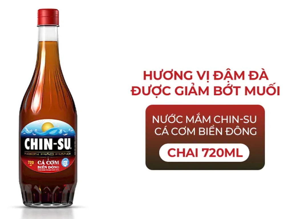Nước mắm Chinsu cá cơm biển đông 25 độ đạm chai 720ml