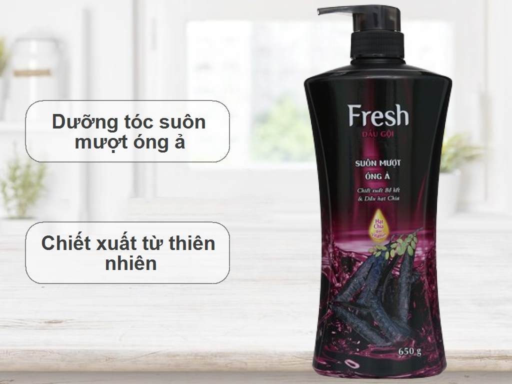 Dầu gội Fresh bồ kết óng mượt rạng ngời 650g