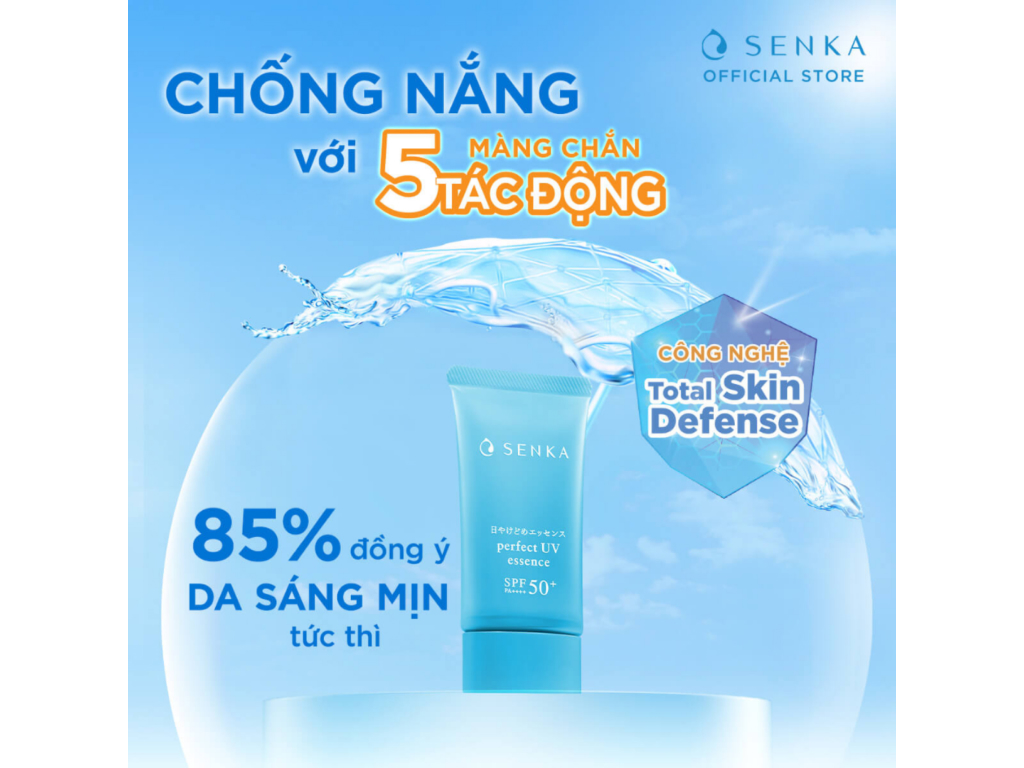 Tinh chất chống nắng Senka Perfect UV Essence SPF 50+/PA++++ 50g