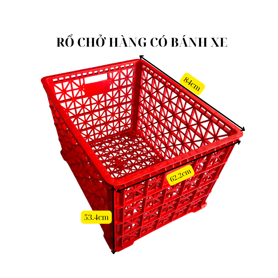 Rổ shipper có 8 bánh xe