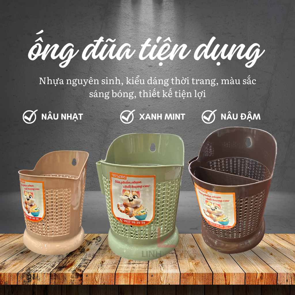 ống đũa đan 3 ngăn nhựa nguyên sinh