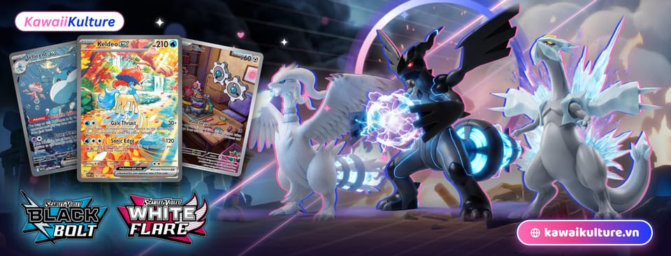 Thẻ bài Pokémon Black Bolt & White Flare chính hãng