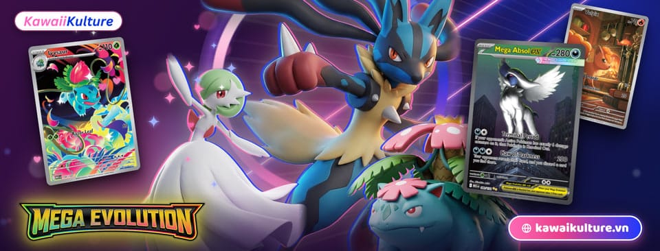 Thẻ bài Pokémon Mega Evolution Base Set chính hãng