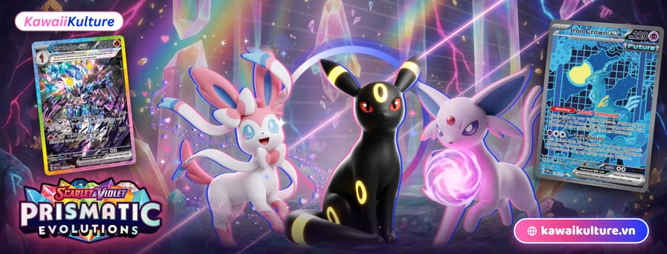 Thẻ bài Pokémon Prismatic Evolutions chính hãng