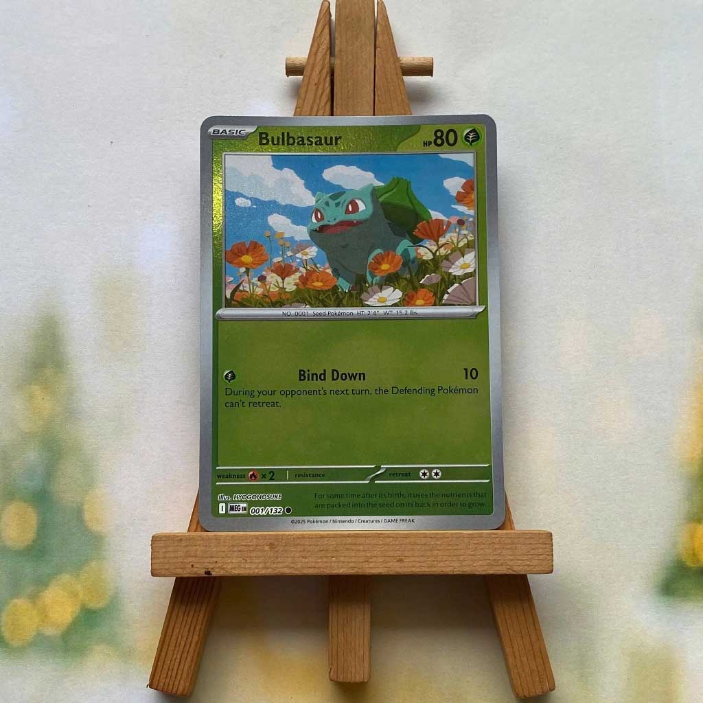[Reverse 132- Grass] Thẻ hình Pokemon Hệ cỏ từ Mega Evolution Base Set Reverse Holo tiếng Anh