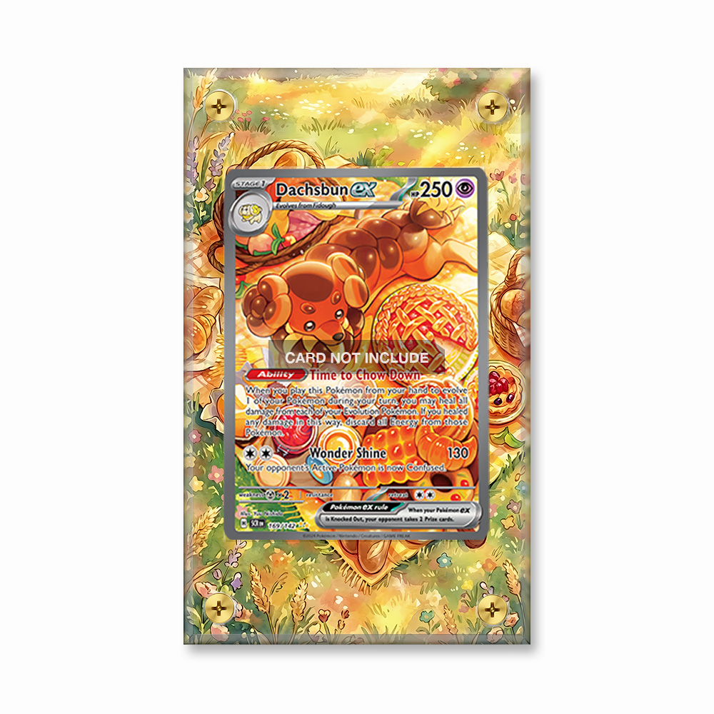 Khung thiết kế Dachsbun ex 169-142 SIR SAR Stellar Crown bảo vệ thẻ bài - Extended Art Case for trading card Pokemon
