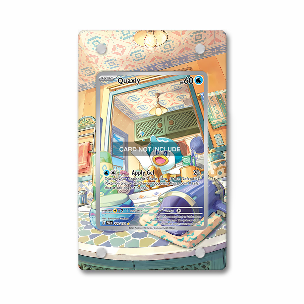Khung thiết kế Quaxly 206-193 IR AR Paldea Evolved bảo vệ thẻ bài - Extended Art Case for trading card Pokemon