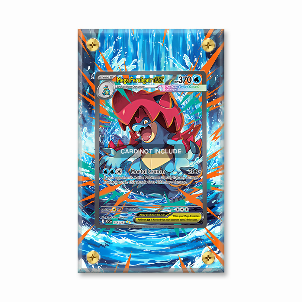 Khung thiết Mega Feraligatr ex 274-217 SIR SAR Ascended Heroes bảo vệ thẻ bài - Extended Art Case for trading card Pokemon