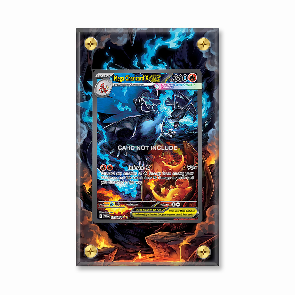 Khung thiết kế Mega Charizard X ex 125-094 SIR SAR Phantasma Flames bảo vệ thẻ bài - Extended Art Case for trading card Pokemon