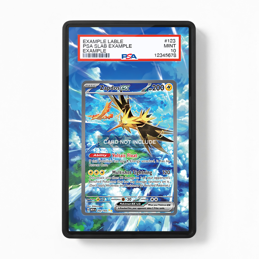 Khung thiết kế Zapdos ex 202-165 SIR SAR Pokemon 151 bảo vệ thẻ bài - Extended Art Case for trading card Pokemon