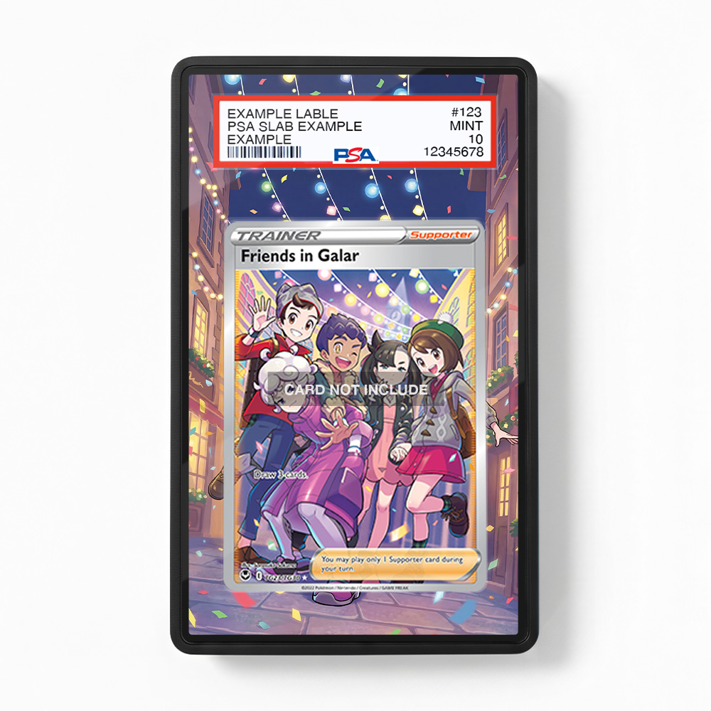 Khung thiết kế Friends in Galar TG23 Trainer Gallery Silver Tempest bảo vệ thẻ bài - Extended Art Case for trading card Pokemon