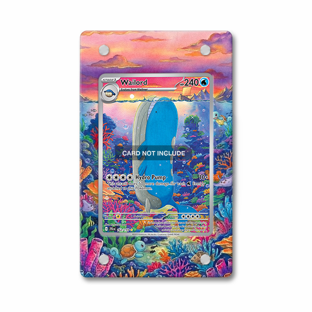 Khung thiết kế Wailord 162-159 IR AR Journey Together bảo vệ thẻ bài - Extended Art Case for trading card Pokemon