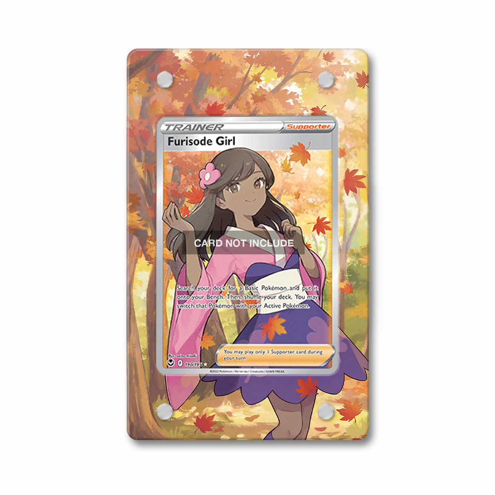 Khung thiết kế Furisode Girl 190-195 Ultra Rare Silver Tempest bảo vệ thẻ bài - Extended Art Case for trading card Pokemon