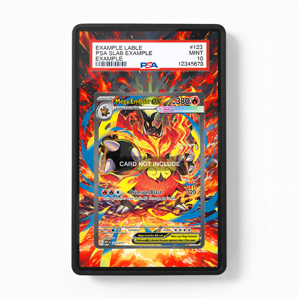 Khung thiết Mega Emboar ex 273-217 SIR SAR Ascended Heroes bảo vệ thẻ bài - Extended Art Case for trading card Pokemon