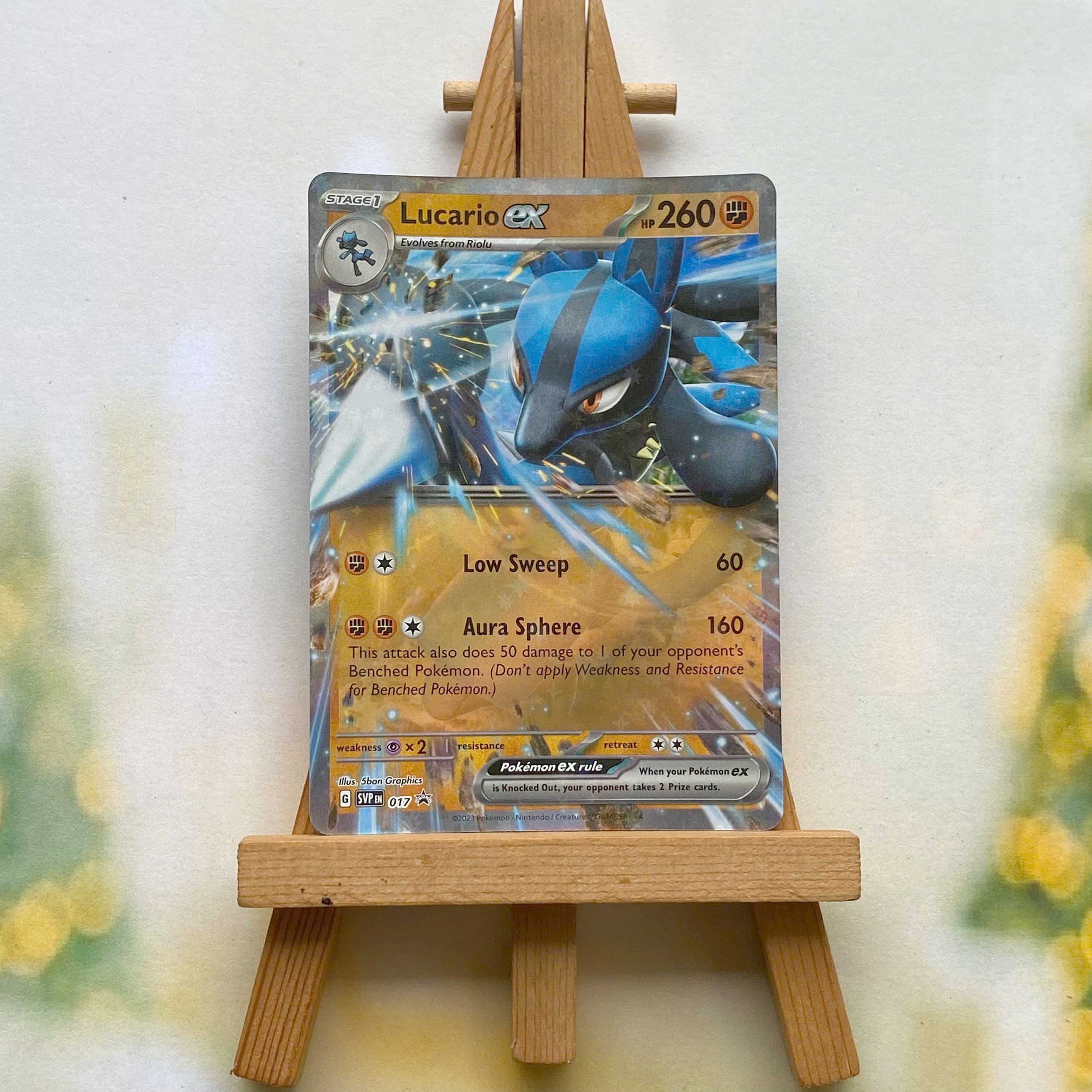 Thẻ hình Pokemon Lucario ex SVP017 - Lá bài lẻ Scarlet & Violet Ultra Rare Promo tiếng Anh chính hãng