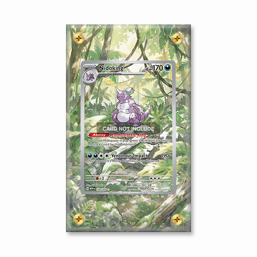 Khung thiết kế Nidoking 174-165 IR AR Scarlet & Violet 151 bảo vệ thẻ bài - Extended Art Case for trading card Pokemon