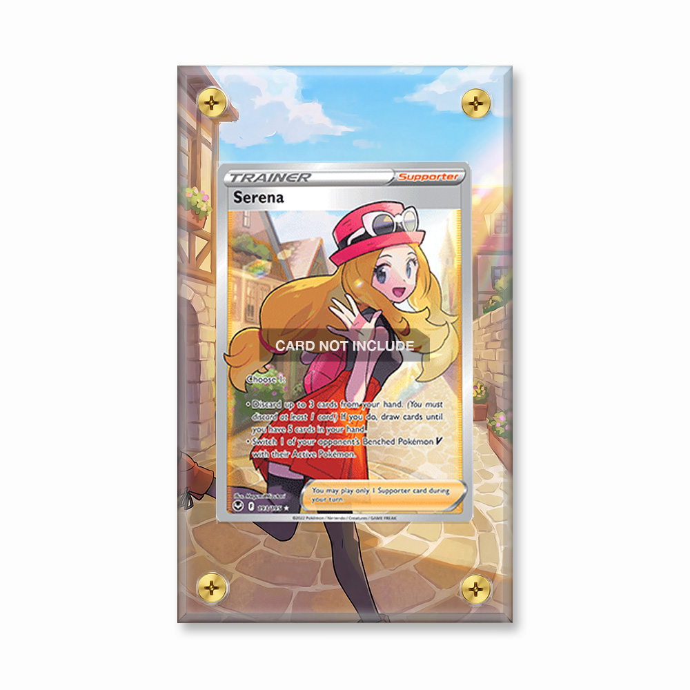 Khung thiết kế Serena 193-195 Ultra Rare Silver Tempest bảo vệ thẻ bài - Extended Art Case for trading card Pokemon