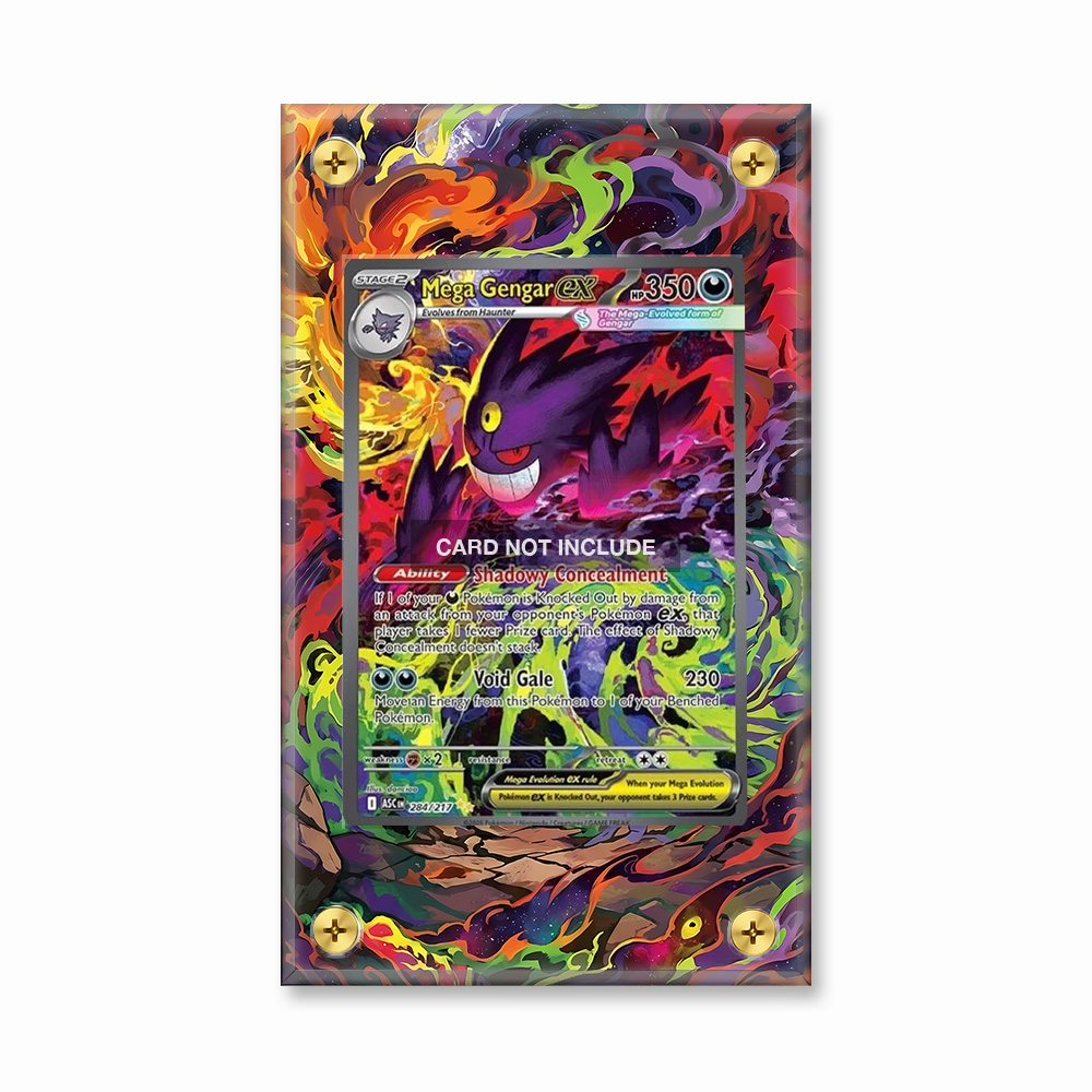 Khung thiết Mega Gengar ex 284-217 SIR SAR Ascended Heroes bảo vệ thẻ bài - Extended Art Case for trading card Pokemon