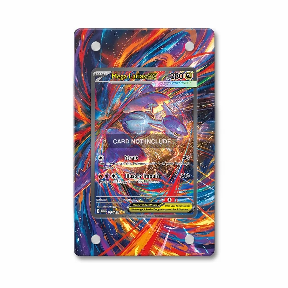 Khung thiết kế Mega Latias 181-132 SIR SAR Mega Evolution Base Set bảo vệ thẻ bài - Extended Art Case for trading card Pokemon