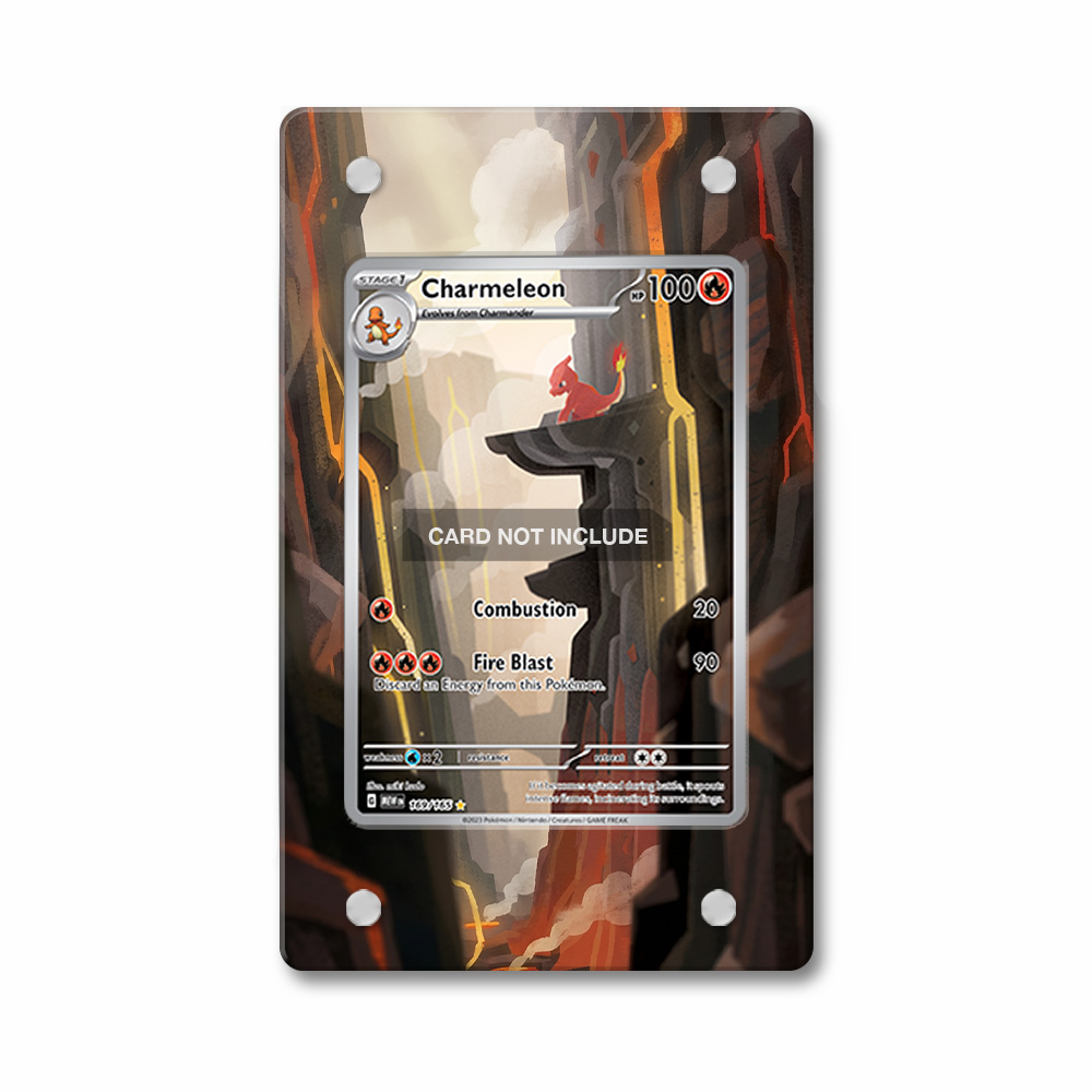 Khung thiết kế Charmeleon 169-165 IR AR Scarlet & Violet 151 bảo vệ thẻ bài - Extended Art Case for trading card Pokemon