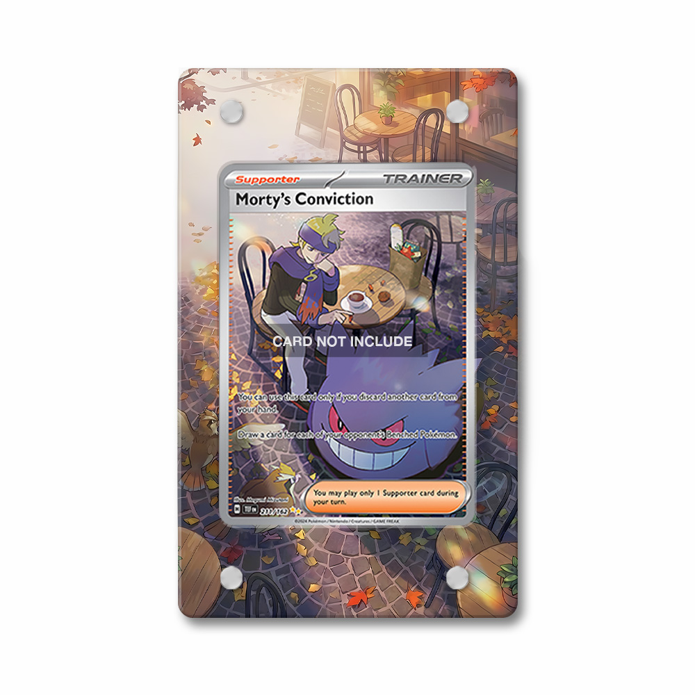 Khung thiết kế Morty's Conviction 211-162 SIR SAR Temporal Forces bảo vệ thẻ bài - Extended Art Case for trading card Pokemon