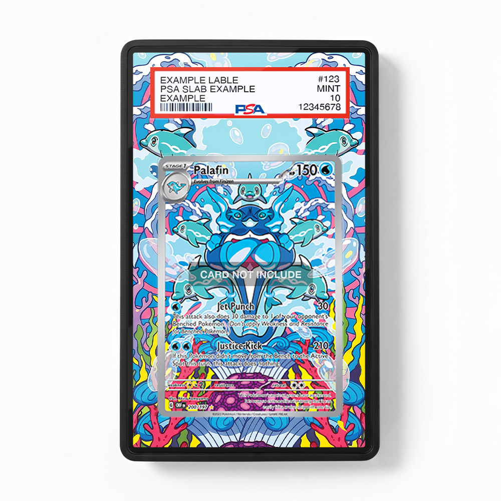 Khung thiết kế Palafin 200-197 IR AR Obsidian Flames bảo vệ thẻ bài - Extended Art Case for trading card Pokemon